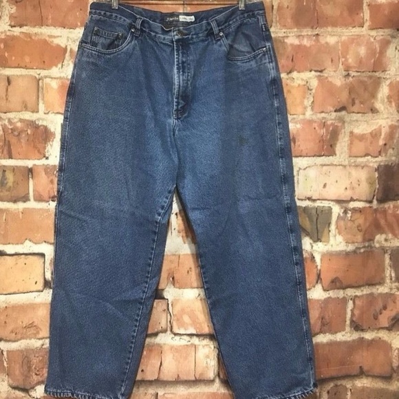 Blue Denim Flannel Lined Jeans 